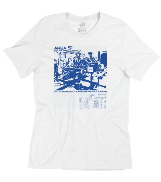 Area 51 Tee White/French Blue